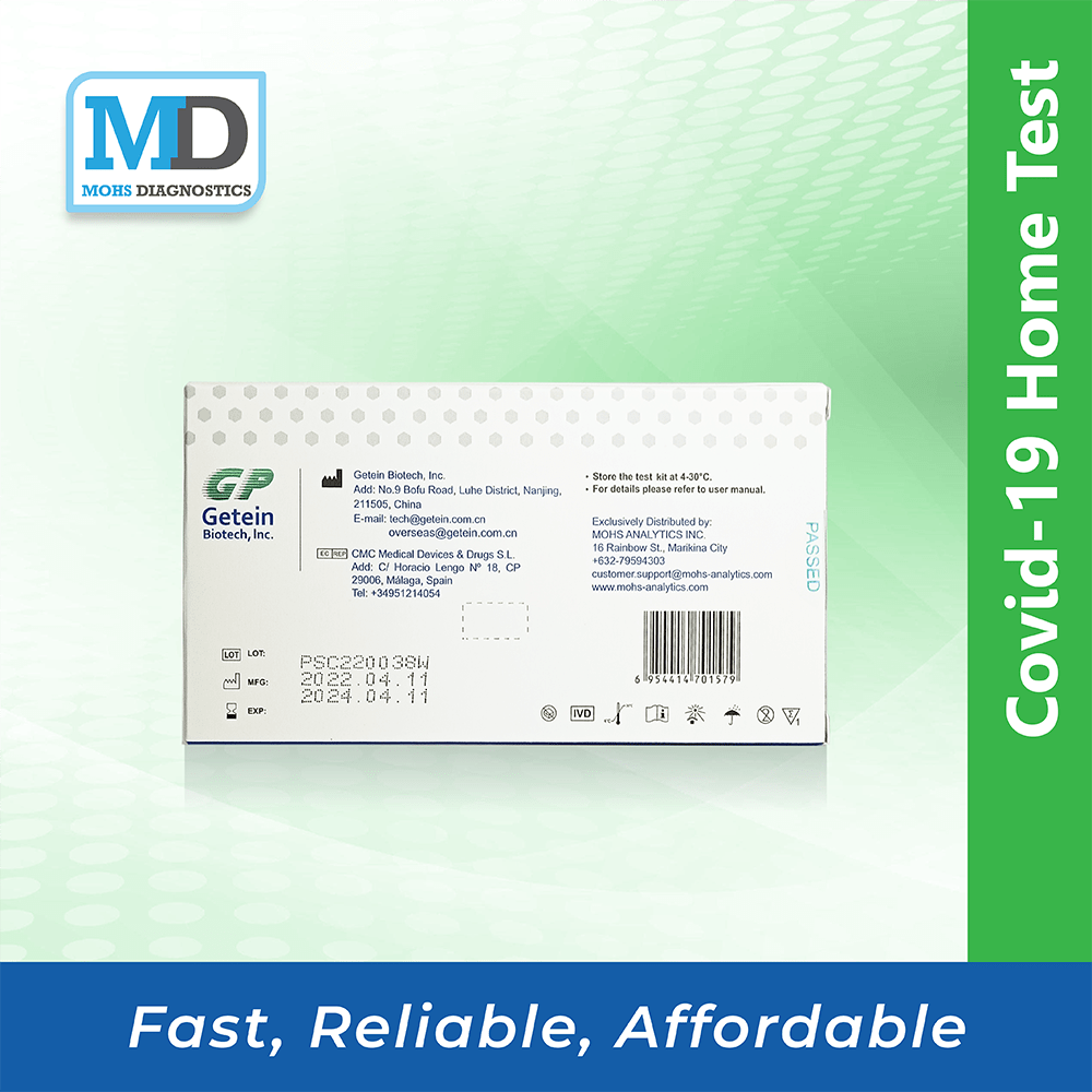 Mohs Diagnostics One Step Antigen Home Test Back