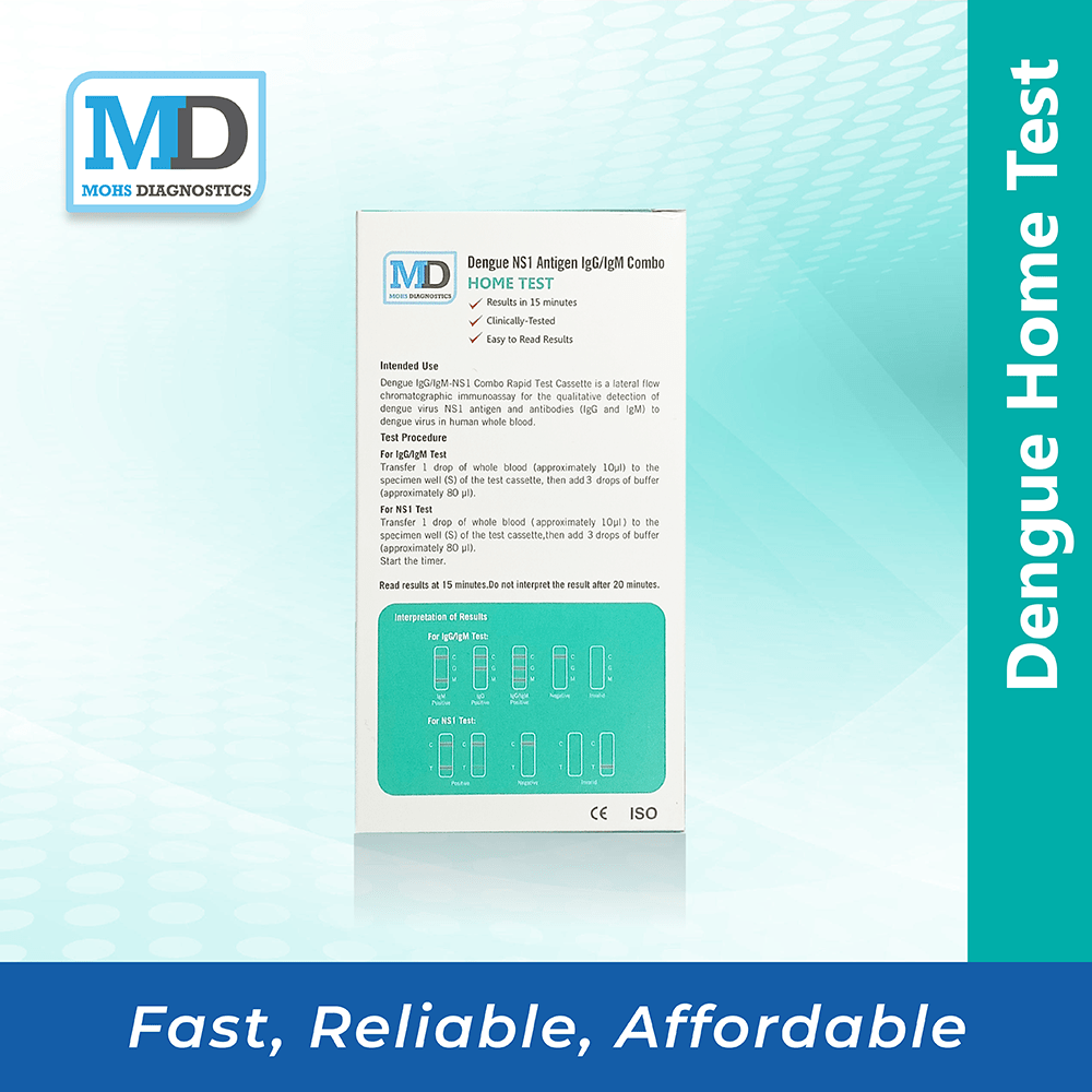 Mohs Diagnostics Dengue NS1 Antigen Home Test Back